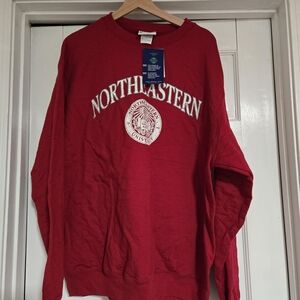Champion Red Northeastern University Crewneck Sweater